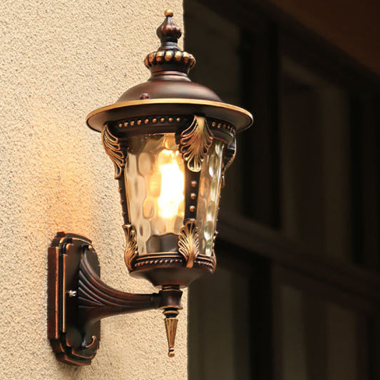 Cylinder Aluminum Glass 1-Light Wall Sconce Lamp
