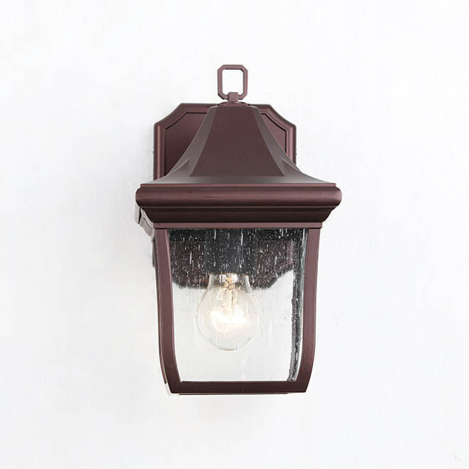Retro Aluminum Alloy Glass 1-Light Outdoor Wall Sconce Lamp