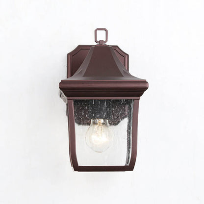 Retro Aluminum Alloy Glass 1-Light Outdoor Wall Sconce Lamp