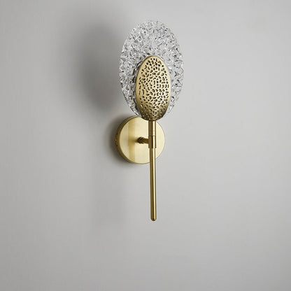 Oval Copper Acrylic Zinc Alloy LED Wall Sconce Lamp