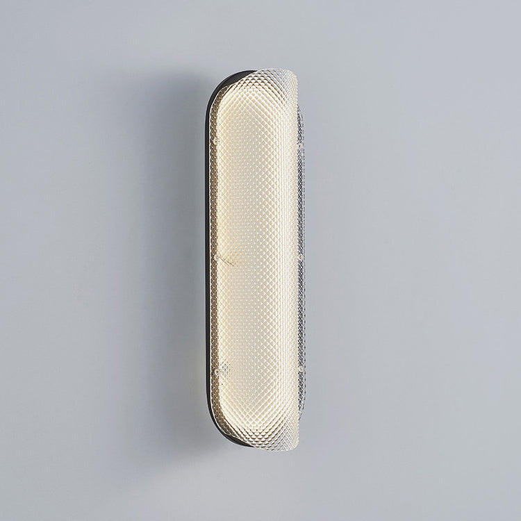 Iron Pattern Acrylic Column Shade LED Wall Sconce Lamp