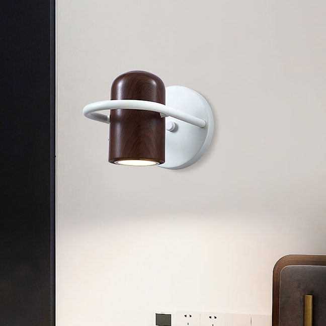 Personality Wrought Iron Cylinder LED Wall Sconce Lamp