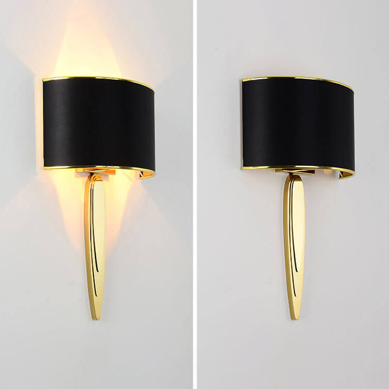 Fabric Mirror Stainless Steel 1-Light Wall Sconce Lamp