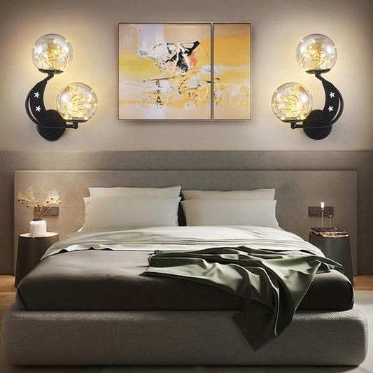Modern Creative Glass 2-Light LED Wall Sconce Lamp