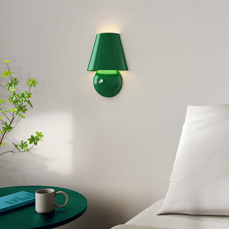 Cream Trapezoidal Round Iron Acrylic LED Wall Sconce Lamp
