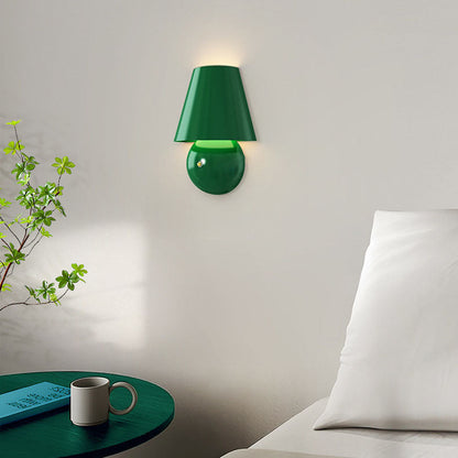 Cream Trapezoidal Round Iron Acrylic LED Wall Sconce Lamp