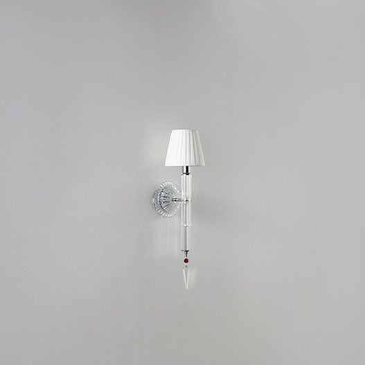 European Light Crystal Fabric 1-Light Wall Sconce Lamp
