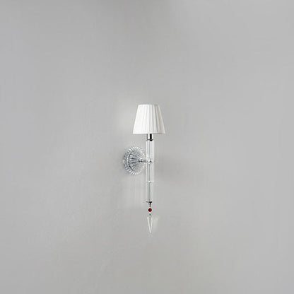 European Light Crystal Fabric 1-Light Wall Sconce Lamp