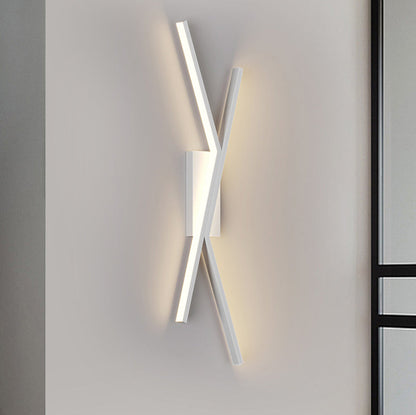 Iron Aluminum Silica Cubic Line LED Wall Sconce Lamp