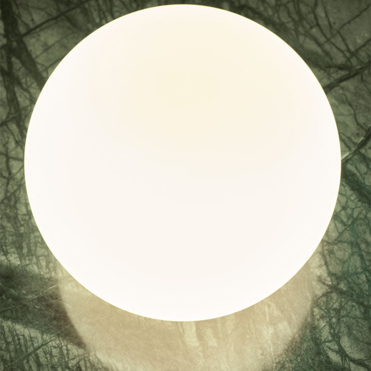 Marble Square Base Glass Ball 1-Light Wall Sconce Lamp