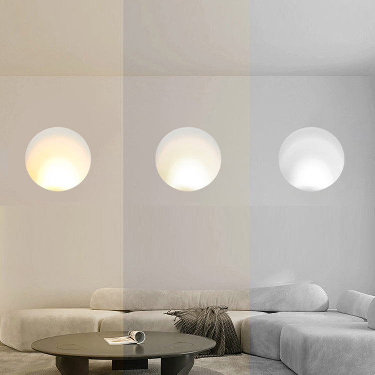 Round Aluminum Plaster LED Embedded Wall Sconce Lamp
