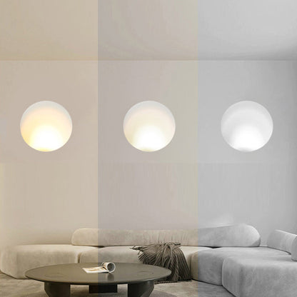 Round Aluminum Plaster LED Embedded Wall Sconce Lamp