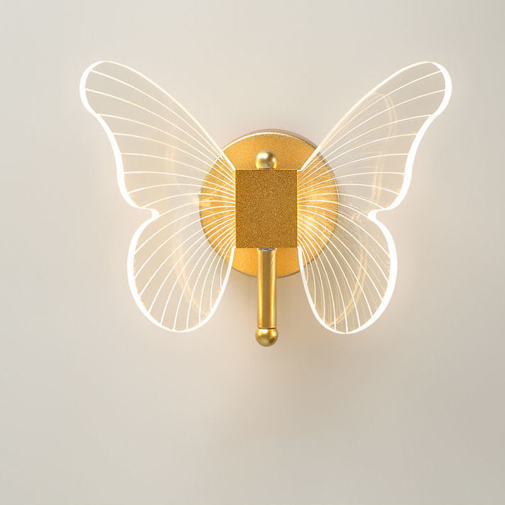 Creative Butterfly Acrylic Iron LED Wall Sconce Lamp