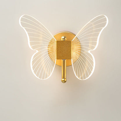 Creative Butterfly Acrylic Iron LED Wall Sconce Lamp