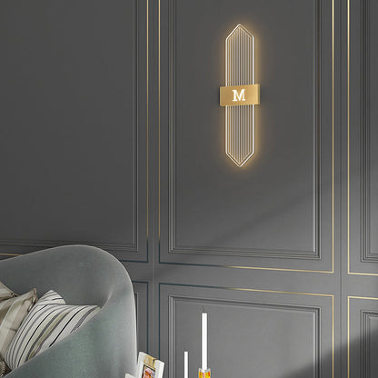 Iron Acrylic Elliptical Strip Pointed LED Wall Sconce Lamp
