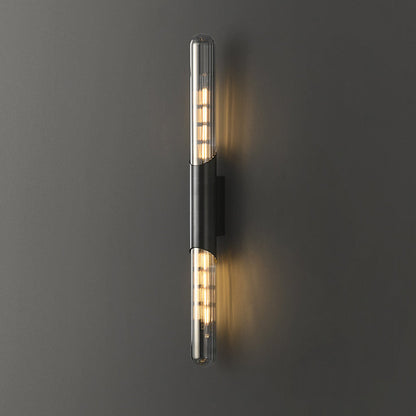 Modern Minimalist Cooper Glass 1-Light Wall Sconce Lamp