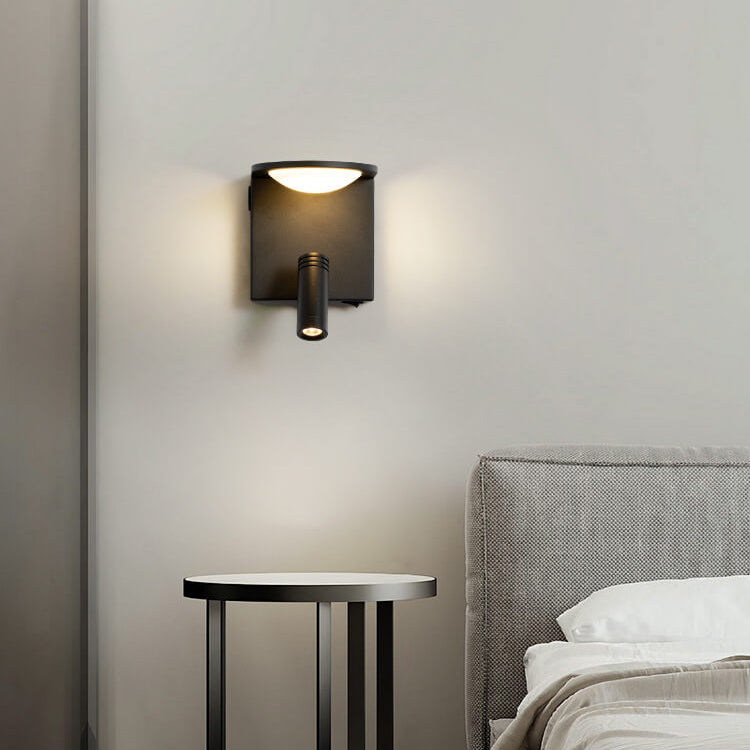 Simple Square USB Spotlight Rotating LED Wall Sconce Lamp