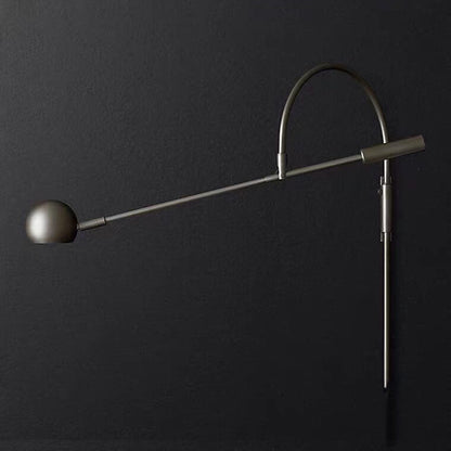 Iron Rotatable Curved Arm 1-Light Wall Sconce Lamp