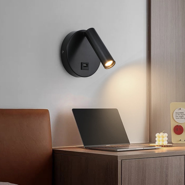 Rotatable Cylinder Aluminum Iron LED Wall Sconce Lamp