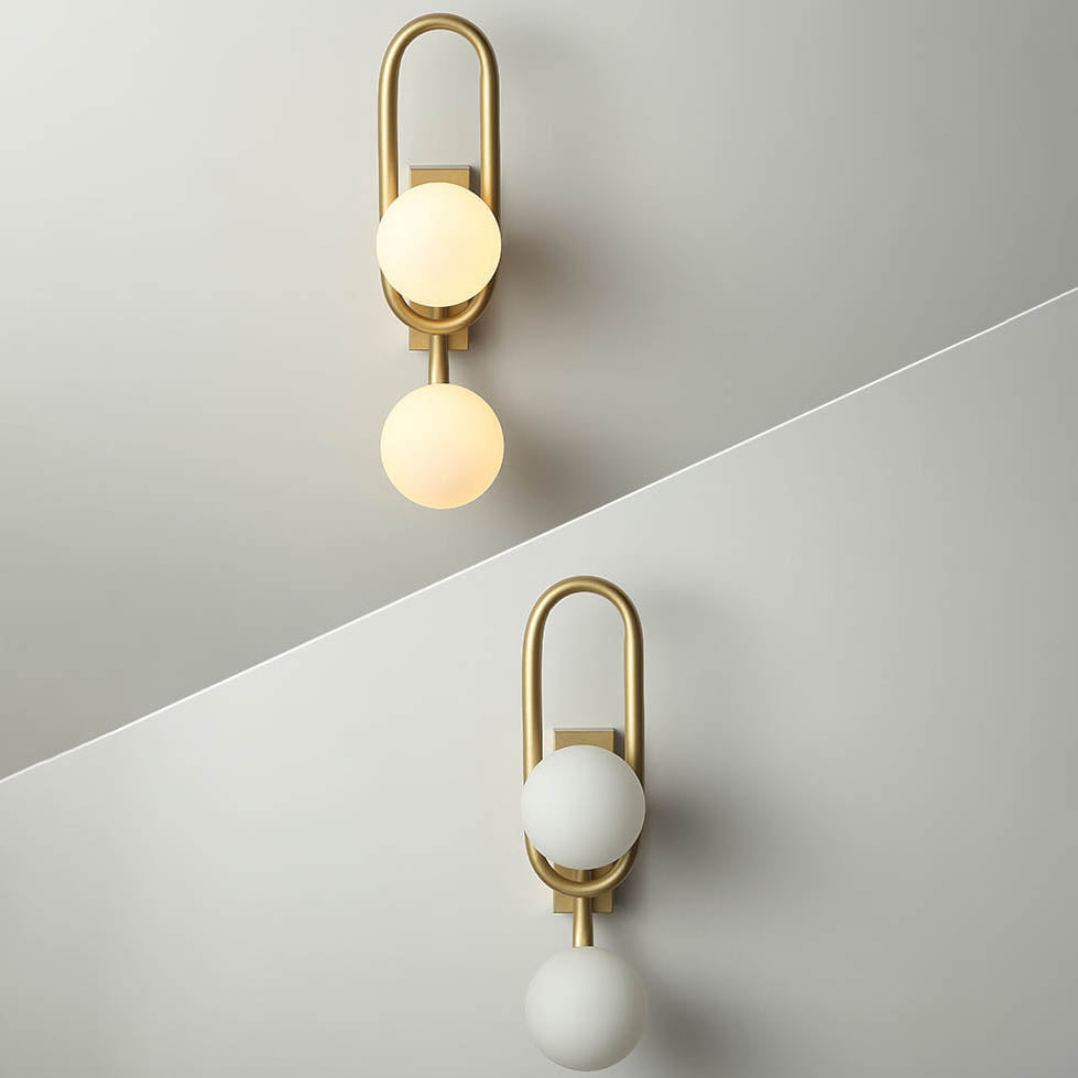 Light Luxury Iron Gold Magic Bean 2-Light Wall Sconce Lamp