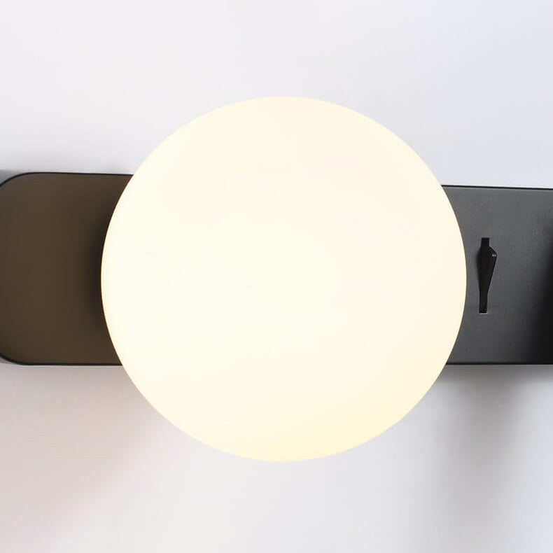 Glass Sphere LED Spotlight Reading Wall Sconce Lamp