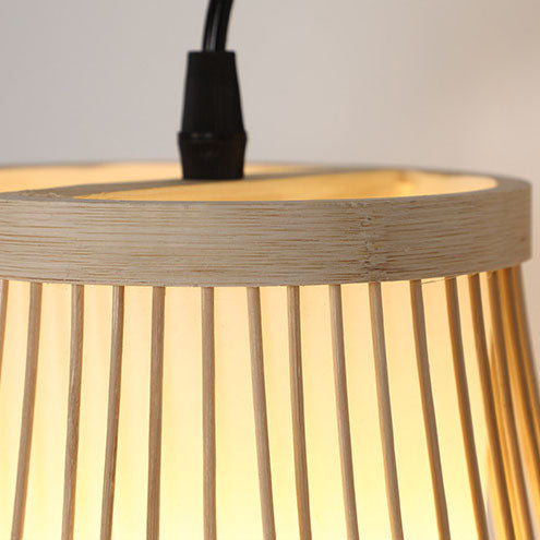 Chinese Weaving Bamboo Cage Shape 1-Light Wall Sconce Lamp