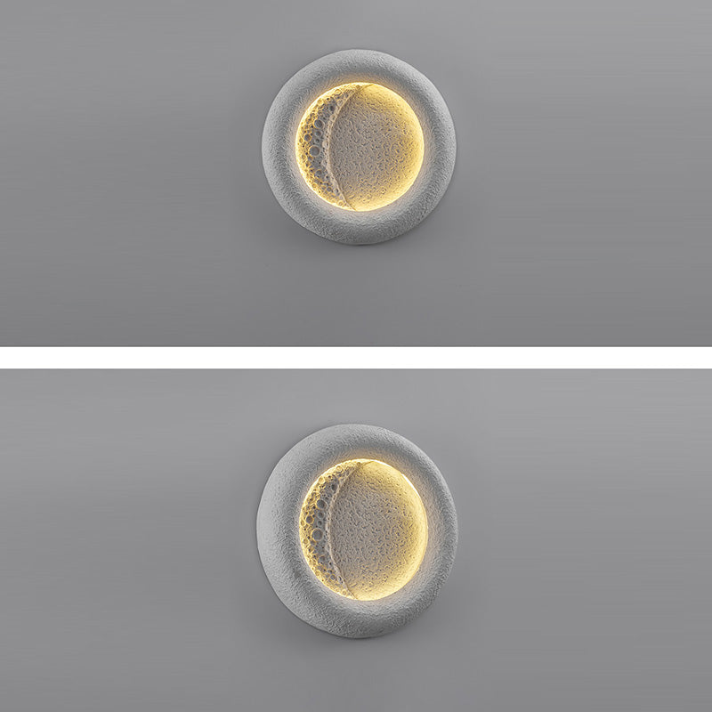 Waterproof Round Moon Warm Light LED Wall Sconce Lamp