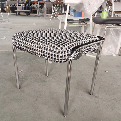 Contemporary Stainless Steel Vanity Stool