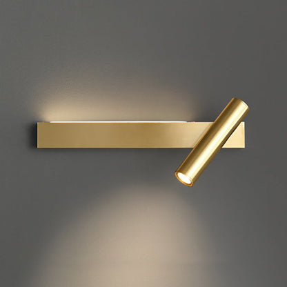 Luxury Rectangle Cylinder Full Copper LED Wall Sconce Lamp