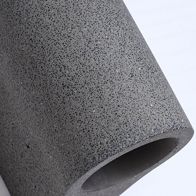 Industrial Round Column Cement 1-Light Wall Sconce Lamp