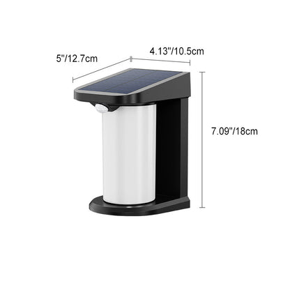 Solar Cylinder Shade LED Human Sensor Wall Sconce Lamp