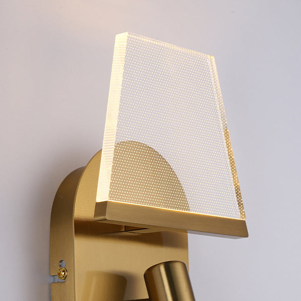 Oval Trapezoidal Iron Acrylic LED Wall Sconce Lamp