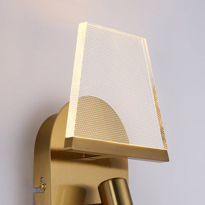 Oval Trapezoidal Iron Acrylic LED Wall Sconce Lamp