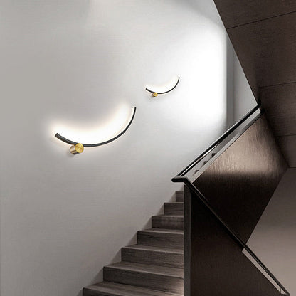 Minimalist Arc Aluminum Strip Acrylic LED Wall Sconce Lamp