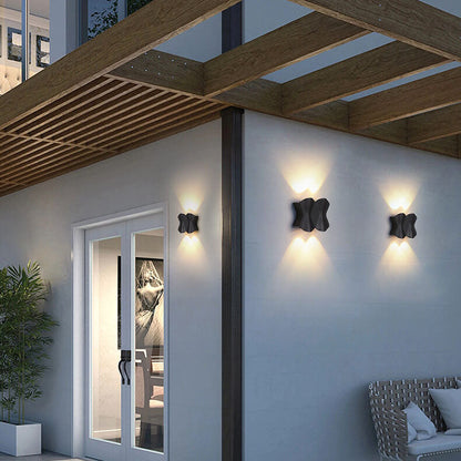 Simplicity Wave Aluminum LED Outdoor Wall Sconce Lamp