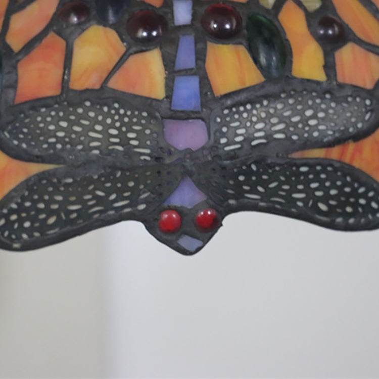 Tiffany Dragonfly Iron Glass 1-Light Wall Sconce Lamp