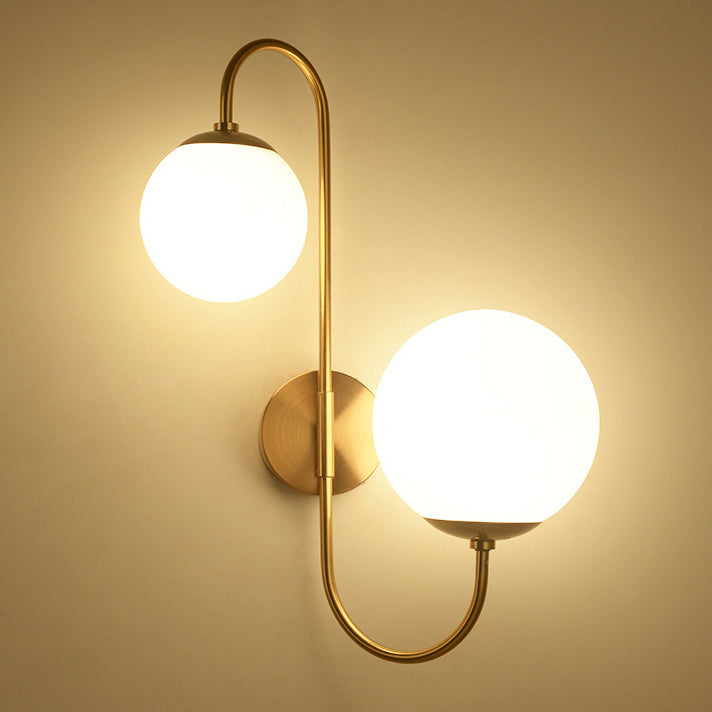 Industrial Magic Bean Glass 2-Light Wall Sconce Lamp