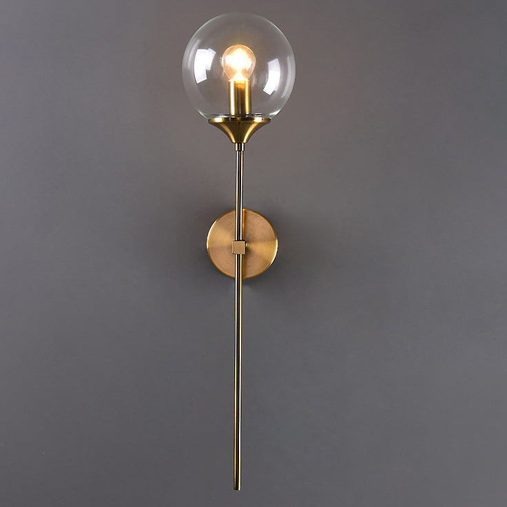 Creative Round Iron Glass 1-Light Wall Sconce Lamp