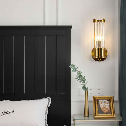 Scandinavian Base Iron Crystal 1/2 Light Wall Sconce Lamp