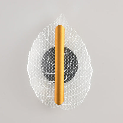 Deco Iron Acrylic Leave Teardrop Shape LED Wall Sconce Lamp