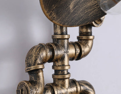 Retro Iron Robot Design 1- Light Wall Sconce Lamp