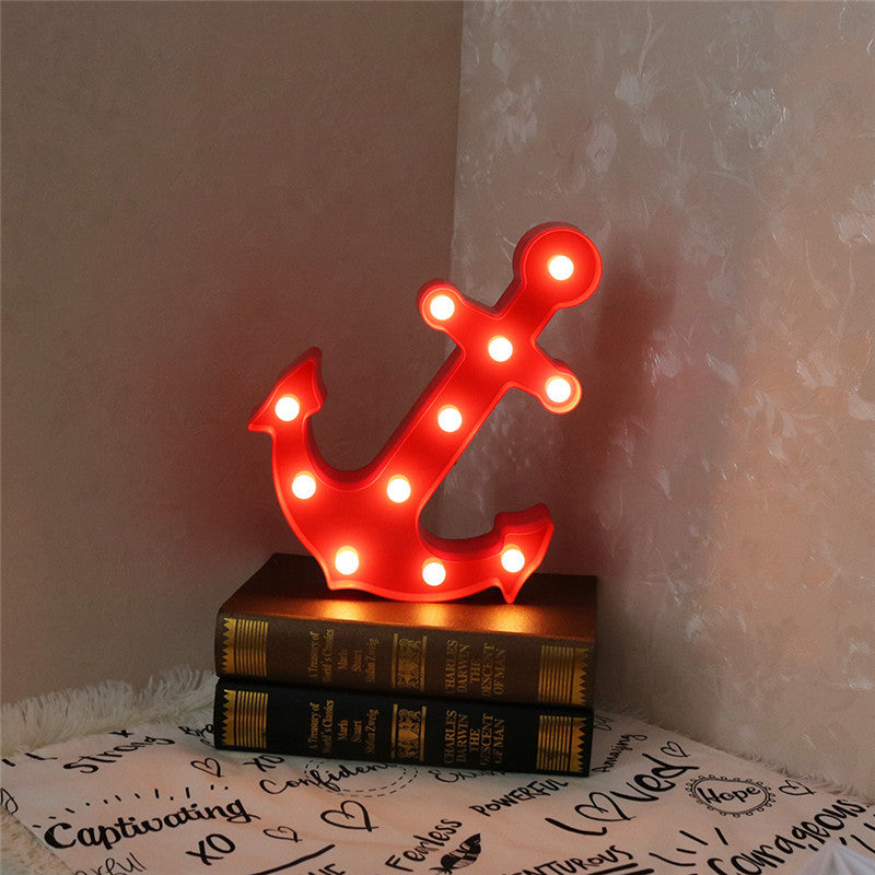 Scandinavian Boat Anchor ABS Battery LED Wall Sconce Lamp