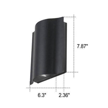 Arc Square LED Outdoor Waterproof LED Wall Sconce Lamp