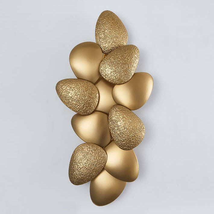 Gold Stainless Steel Pebble 3/6 Light Wall Sconce Lamp