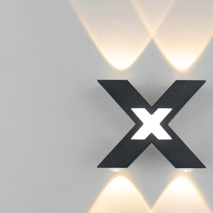 Minimalist Waterproof X-Shape Aluminum LED Wall Sconce Lamp
