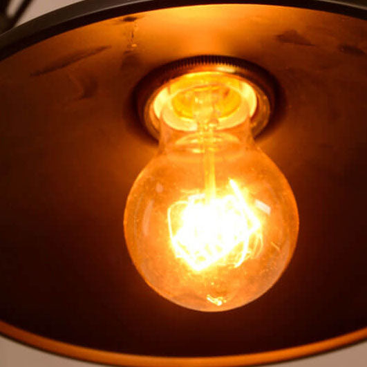 Contemporary Industrial Iron Round 1-Light Wall Sconce Lamp