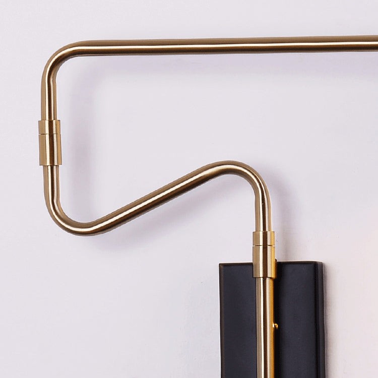 Iron With Long Rod Rocker Arm 1-Light Wall Sconce Lamp