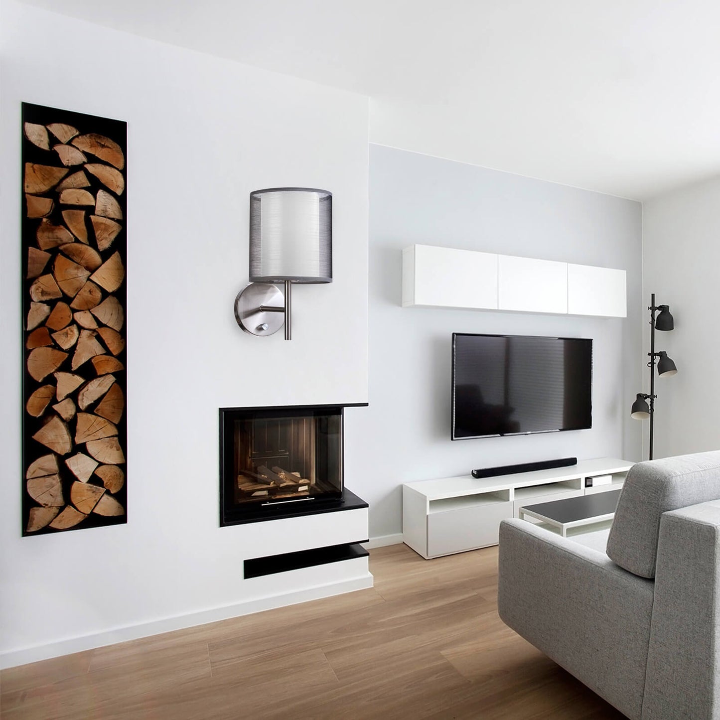 Minimalist Cylinder Iron Gauze 1-Light Wall Sconce Lamp