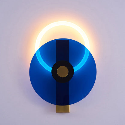 Creative Iron Acrylic Round Disc LED Wall Sconce Lamp