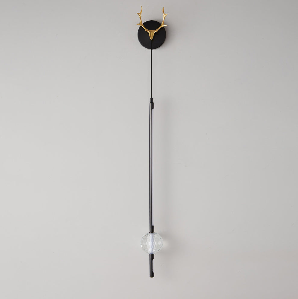 Strip Orb Full Copper Crystal Silicone LED Wall Sconce Lamp